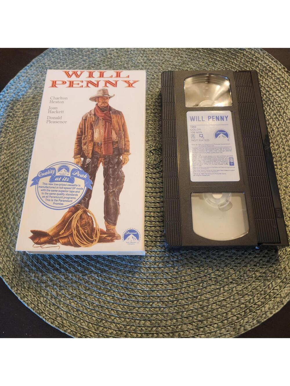 Will Penny VHS Charlton Heston Joan Hackett Western Paramount Home Video
